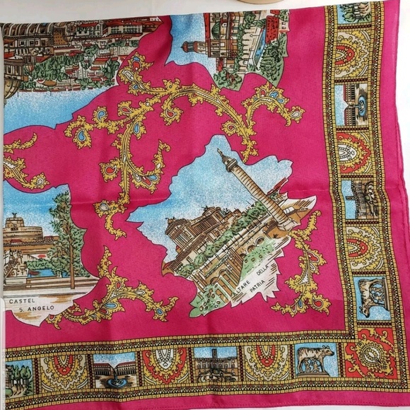 Italy vintage authentic souvenir Rome 31'"X31" - Picture 4 of 5